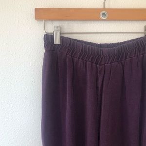 Ribbed purple comfy pants